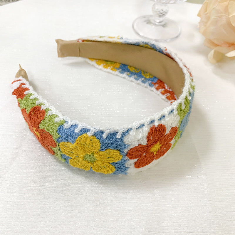 Ethnic Style Embroidery Floral New Chinese Style Headband Hair Accessories