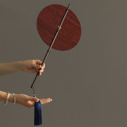 Thin Bamboo Silk Full Bamboo Waist Fan Can Be Rotated, Curled And Folded