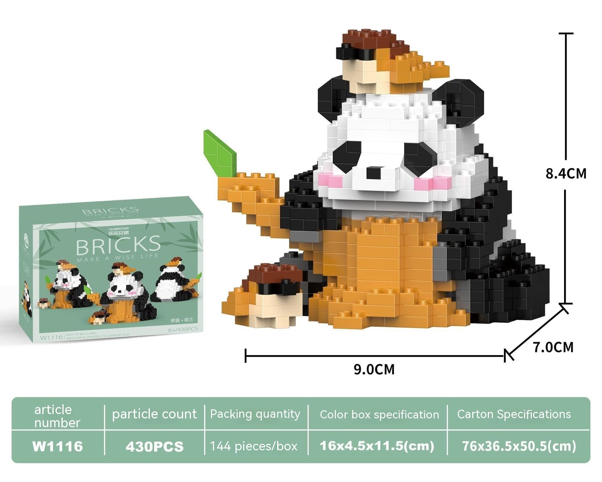 Giant Panda National Treasure Building Blocks Toys