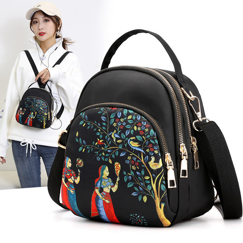 Fashion Country Style Ladies Literary Ethnic Simple Backpack