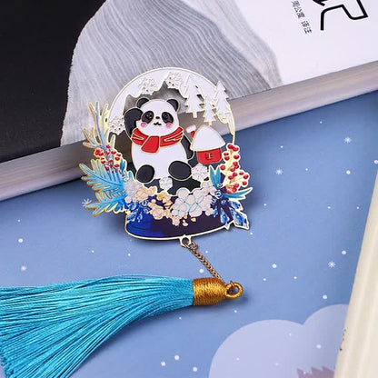 Copper Crystal Ball Panda Bookmark