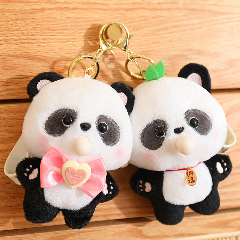 Plush Pendant Bubble Panda Keychain