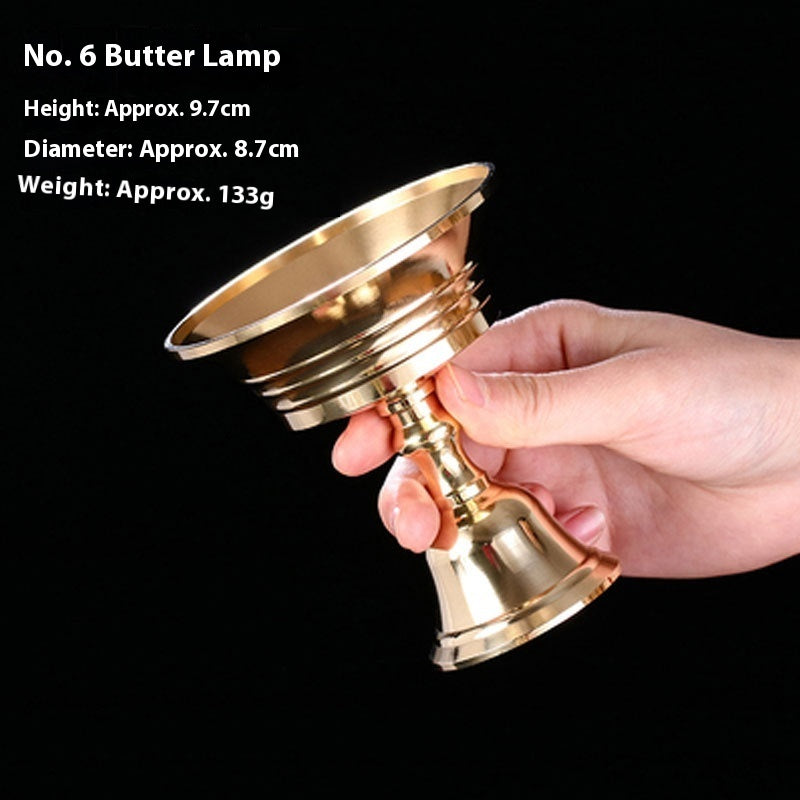 Pure Copper Butter Lamp Holder For Buddha Worship