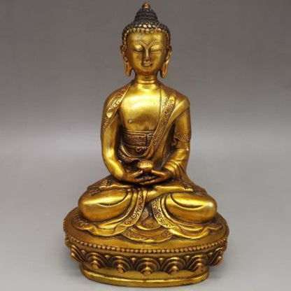 Pure Copper Amitabha Buddha Statue Ornaments