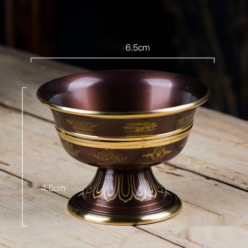 Copper God of Wealth Water Supply Cup for Buddha Cup