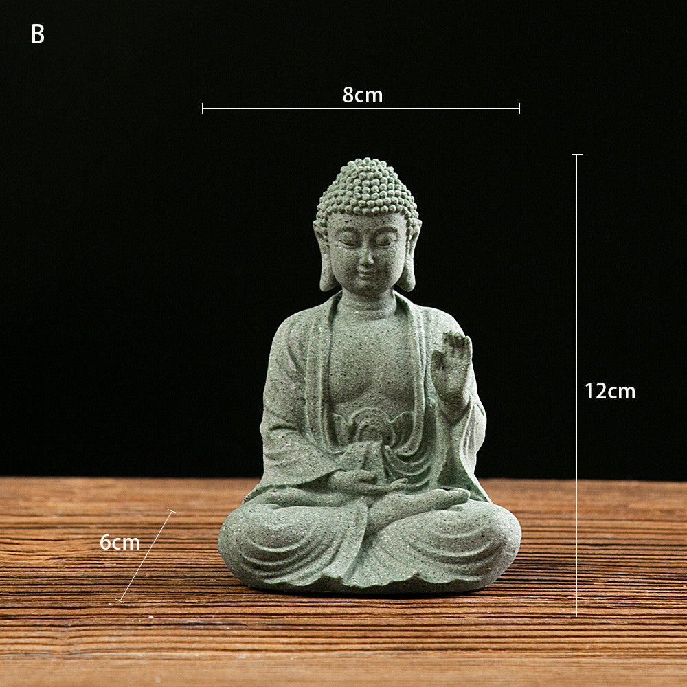 Creative entrance Zen new Chinese style home Buddha statue decoration