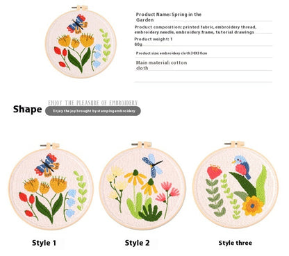 Handmade Embroidery Diy Poke Embroidery Material Package