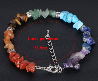 Gravel bracelet 7 chakra bracelet extension chain