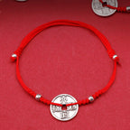 Unisex Tian Guan Zhi Fu Coin Braid Bracelet Anklets