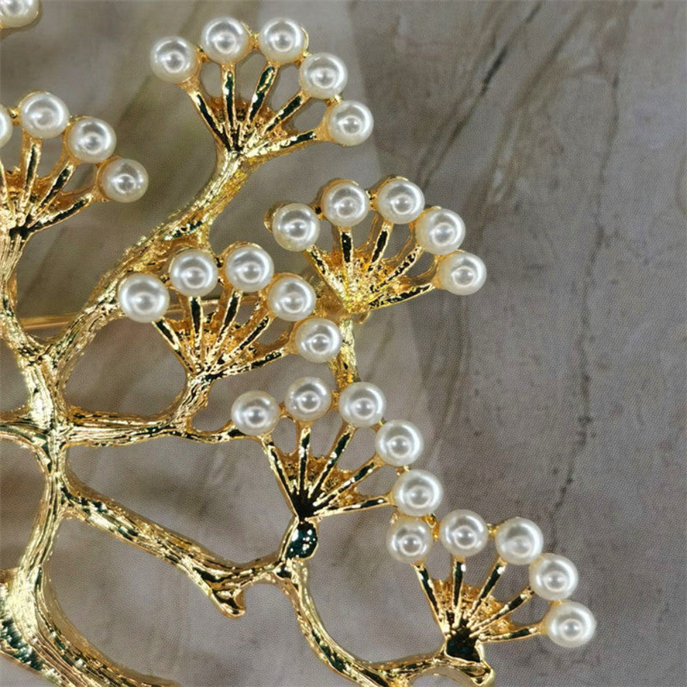 Fashion Accessories Snowy Vintage Pearl Pine Female Brooch