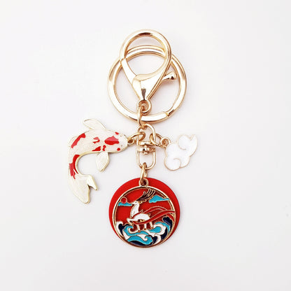 Good Luck Koi Fairy Deer Cloud Keychain