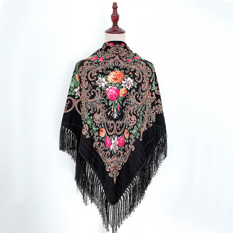 Women's Ethnic Style Oversized Square Scarf