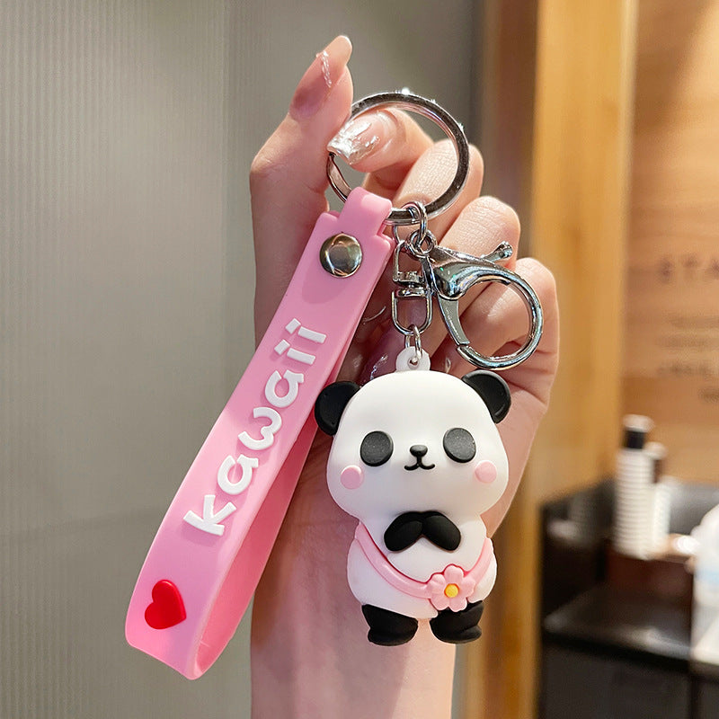 Cute Bib Panda Keychain For Male And Female Students