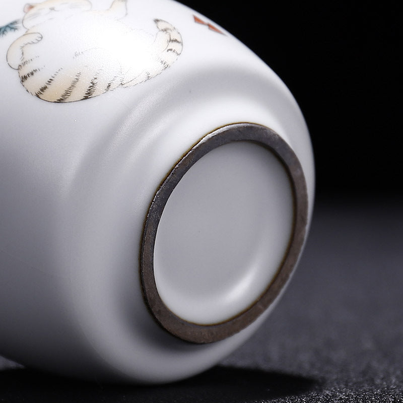 Ceramic Tea Bowl Vintage Ru Porcelain Tea Cup