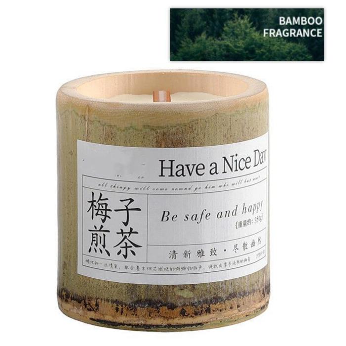 Indoor Long-lasting Bamboo Fragrance Aromatherapy Candle Gift