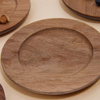 Log Coaster Breakfast Plate Round Potholder Mark Coaster Snack Plate Coffee Saucer