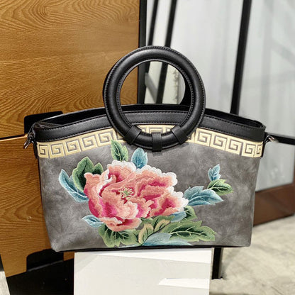 Chinese style embroidery portable messenger shoulder bag