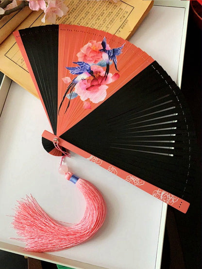 Chinese Style Auspicious Clouds And Ruihe Ancient Style Folding Fan