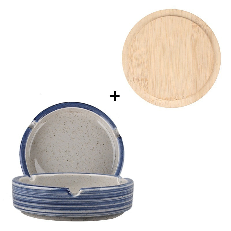 Chinese Style Fish Picture Retro Ashtray Ceramic Creative