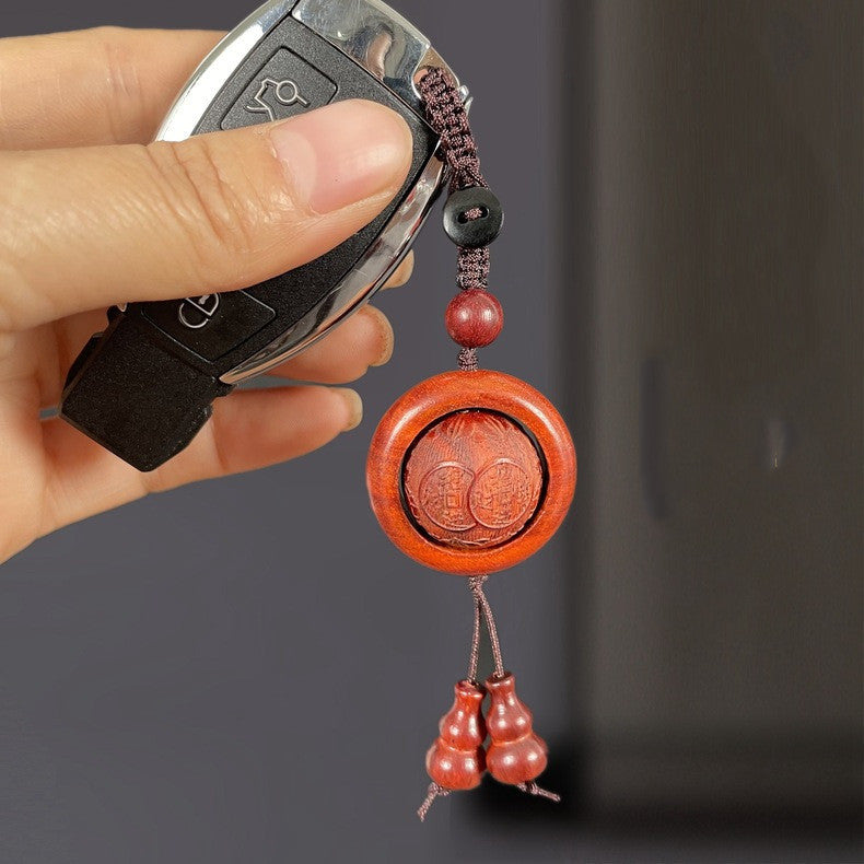 Couple Lucky Rosewood Ring Luminous Keychain