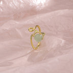 Trendy High-grade Cat Ring Simple Jade Ring