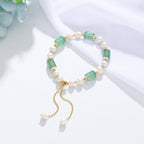 Natural Crystal and Pearl Slider Bracelet for Women-5