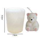 Cute 3D Bear Scented Candle Mold Incense Making Tools-5