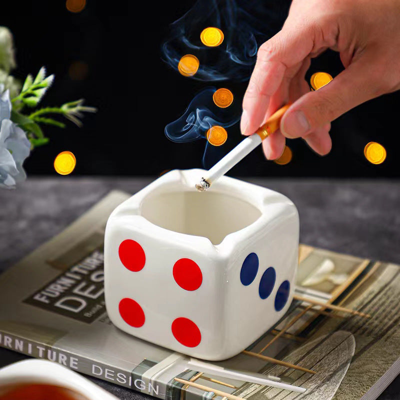 Chinese Dice Ashtray Cute Creativity