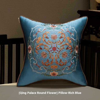 Chinese classical hand-embroidered pillowcase