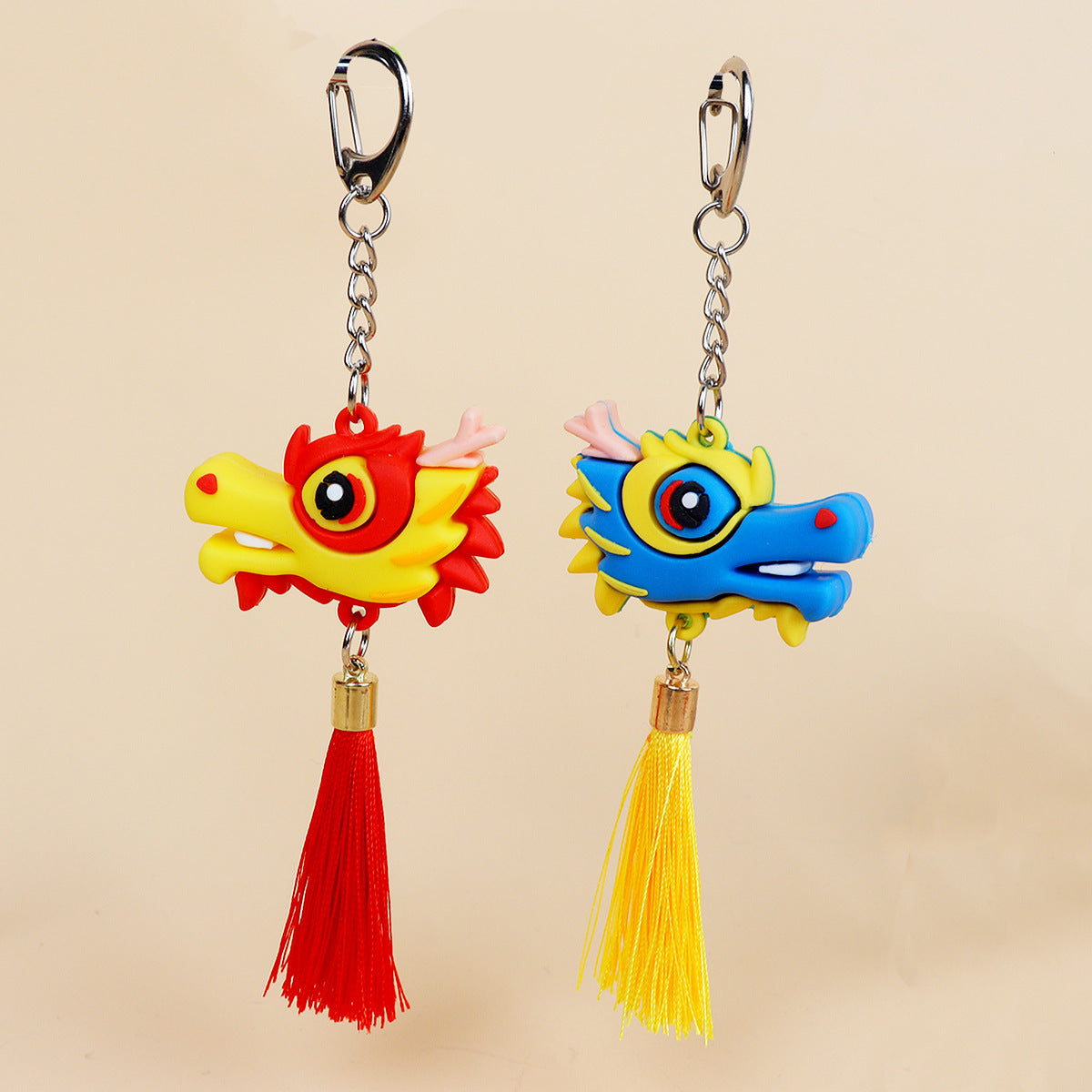 Fashionable Simple China Style Loong Dance Tassel Keychain