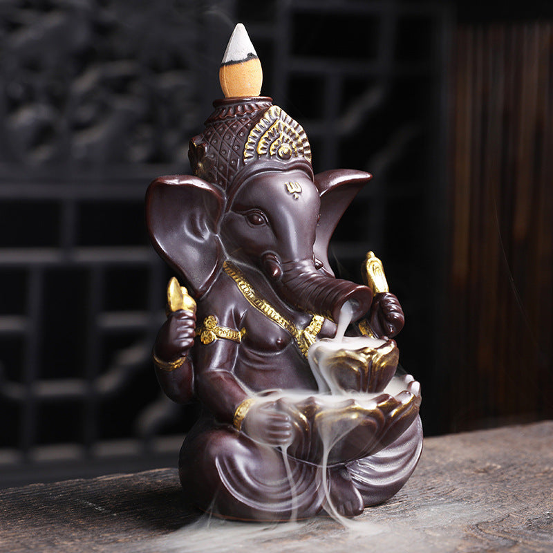 Burner Elephant Ceramic Ornaments Sandalwood Buddha Supplies