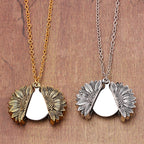 Personalized Engrave Name Date Sun Flower Necklace Fashion Custom Jewelry Gifts