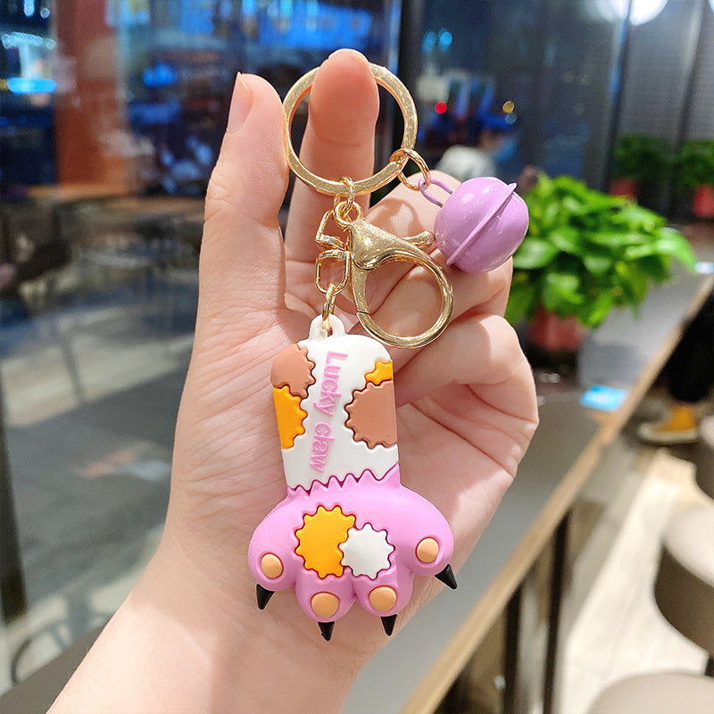 Cute Cat Claw Three-dimensional Pendant Keychain