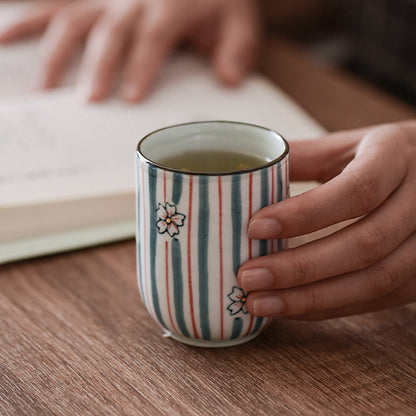 Household Straight Cup Colored Glaze Ceramic Teacup-4