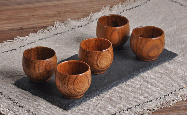 Wooden Tea Set Small Wooden Cup Small Teacup Environmental Protection Wooden Cup Set