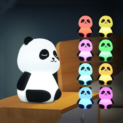 Panda Pat A Color-changing Lamp Children's Gift Silicone Night Lamp