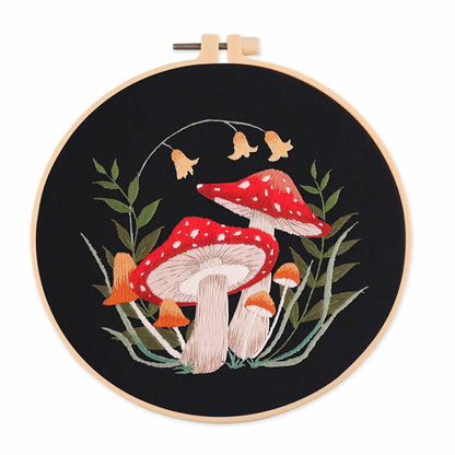 Mushroom Embroidery Handmade Material Package Novice Embroidery Diy Kit