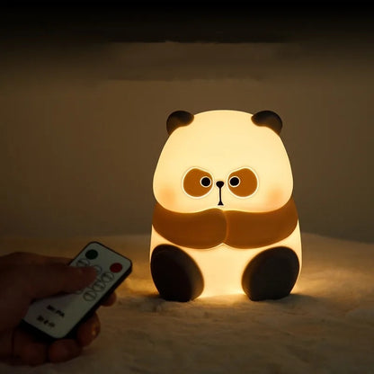 Creative and fashionable panda shaped silicone night light