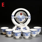 Chinese Tea Ceremony Blue and White Ceramics Teapot Tea Set