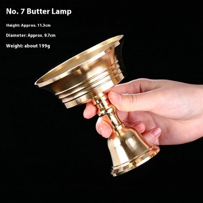 Pure Copper Butter Lamp Holder For Buddha Worship