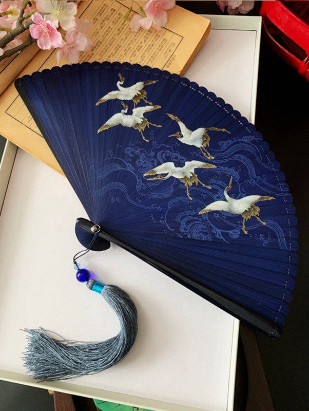 Chinese Style Auspicious Clouds And Ruihe Ancient Style Folding Fan