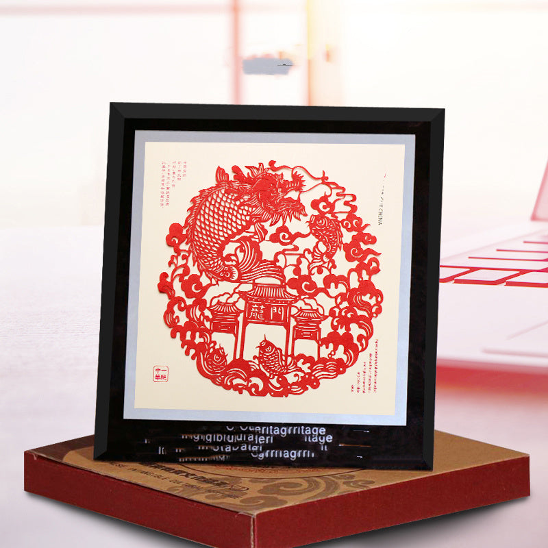 Chinese style paper-cut ornaments folk culture paper-cut paintings