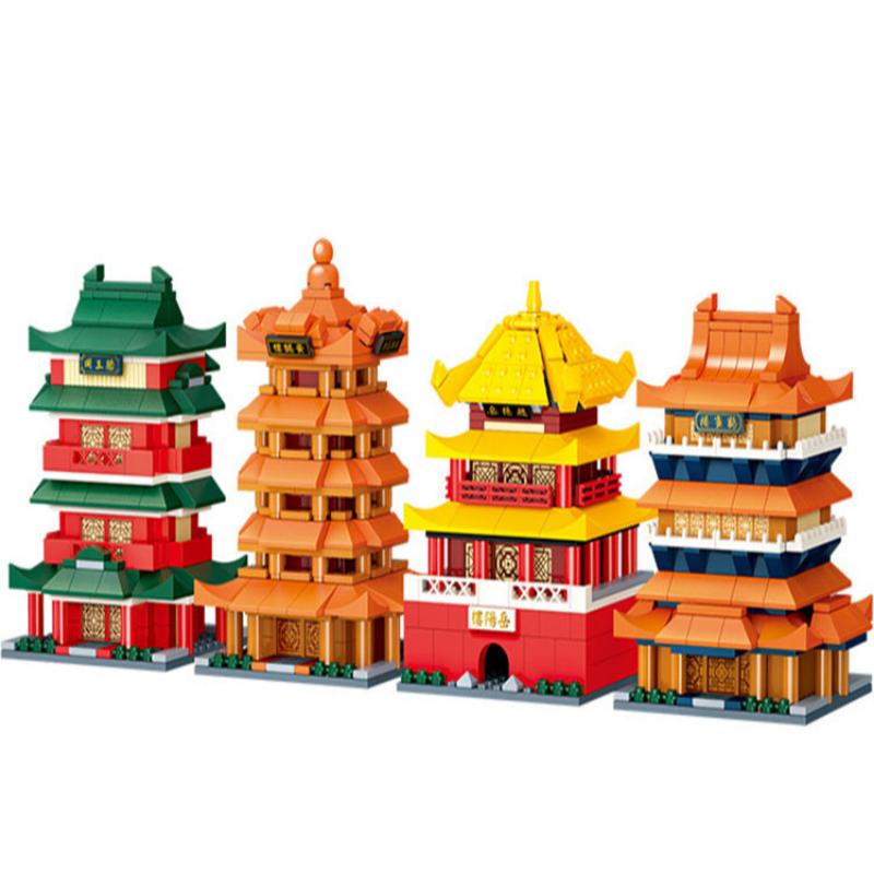 Chinese Traditional Tower Building Model Building Blocks Toys-1