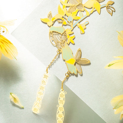 Twelve Flower God Bookmark Creative Alloy