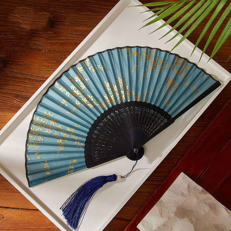 Portable Chinese Folding Fan For Women In Summer