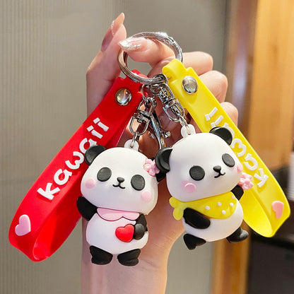 Cute Bib Panda Keychain For Male And Female Students