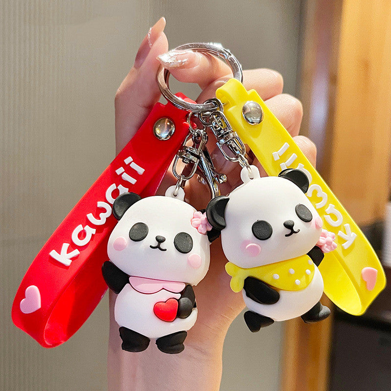 Cute Bib Panda Keychain For Male And Female Students