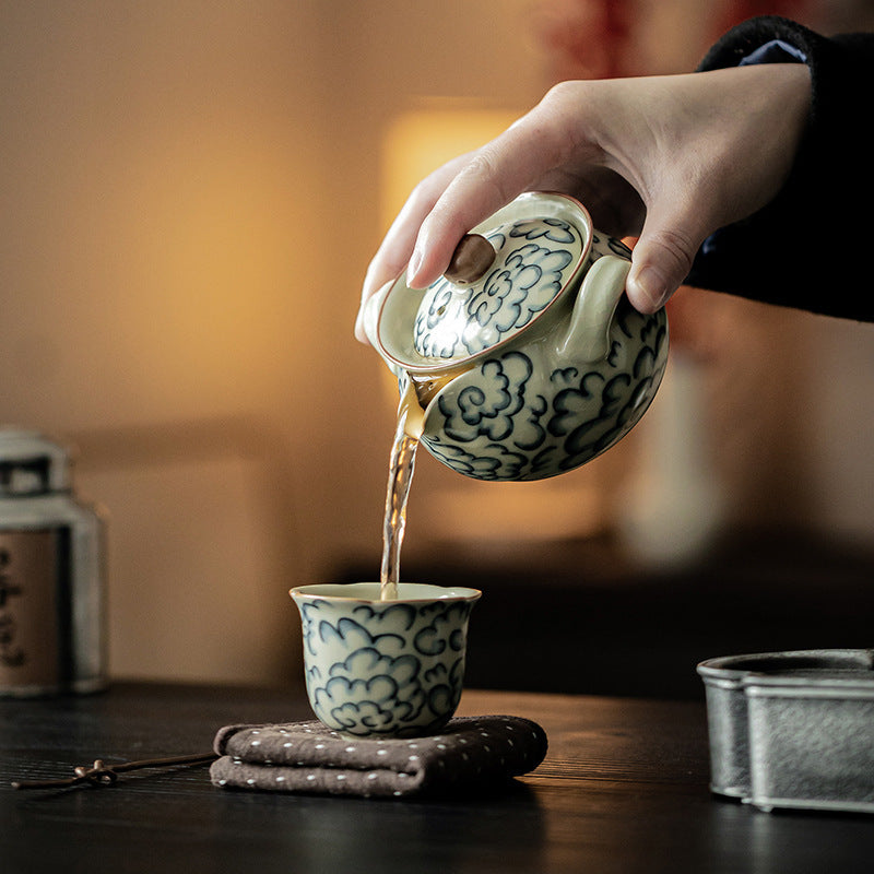 Antique Xiangyun Pot Ceramic Teapot Not Hot