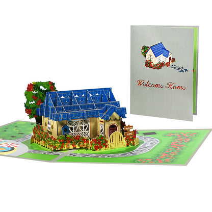 New Product Creative Housewarming 3D Stereoscopic Greeting Cards