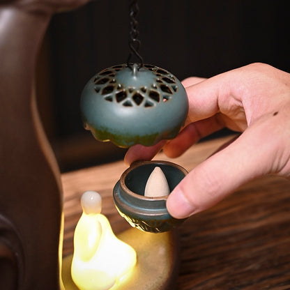 LED Light Reverse Flow Aromatherapy Stove Hanging Ball